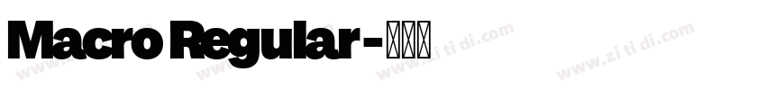 Macro Regular字体转换